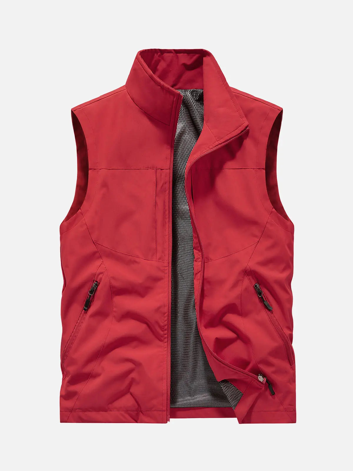 Men's Outdoor Utility Vest with Slanted Side Pockets - Versatile Lightweight Fishing & Hiking Gear