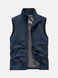 Men's Outdoor Utility Vest with Slanted Side Pockets - Versatile Lightweight Fishing & Hiking Gear