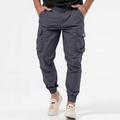 Men's Cargo Trousers with Side Pockets & Elastic Cuffs - Comfortable & Versatile Outdoor Pants