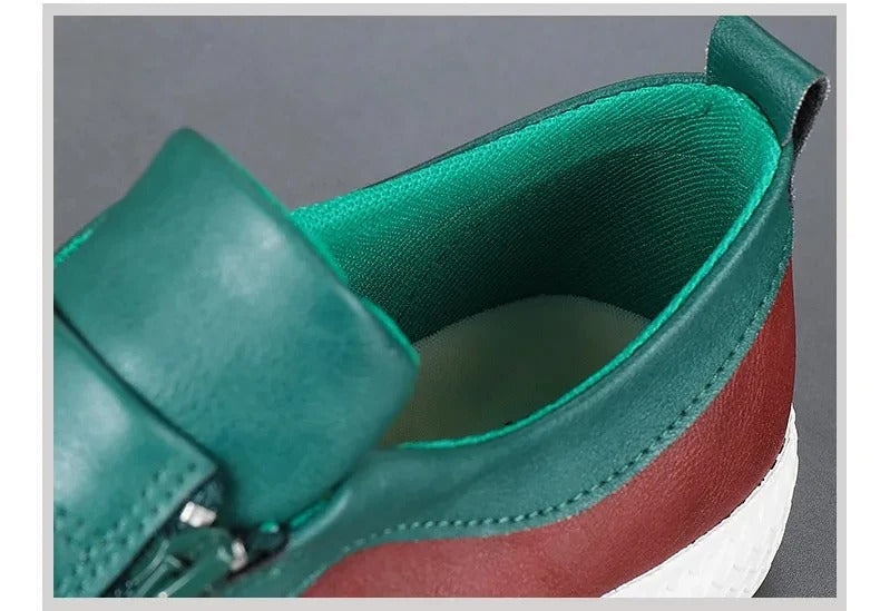 Men's Slip-On Sneakers with Side Zipper | Stylish Multi-Panel Upper for Comfort & Versatility